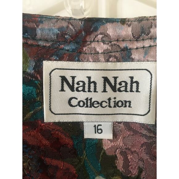 Vintage Nah Nah Collection Size 16 Floral Jacket/Blazer Beautiful Bric Brac - Picture 3 of 8